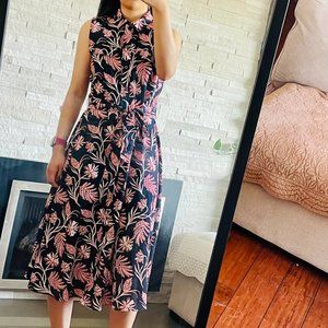 Banana Republic Floral Print ButtonDown Midi Dress